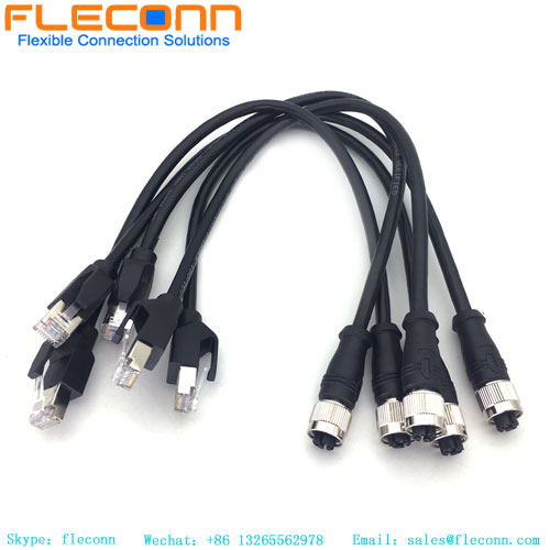 M12 8 Pin X Coded To RJ45 cable
