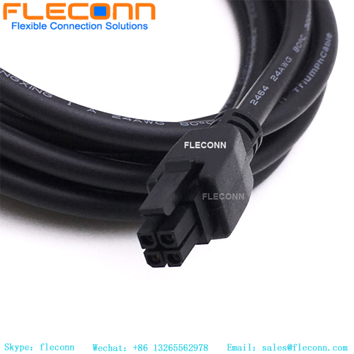 Molex Micro fit 3.0 Cable, 2451320420 4Pin 3.0mm Pitch Wire to Board Connector Overmolded Cable Wire Harness