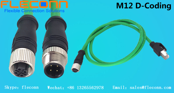 FLECONN can produce IP67/IP68 waterproof m12 4 pin d-coded connector cable, m12 d-code male to female cable, m12 4 pin d-coding male/female to rj45 male cable, m12 4 pin d-coding male/female to x-coded male/female Ethernet cable.