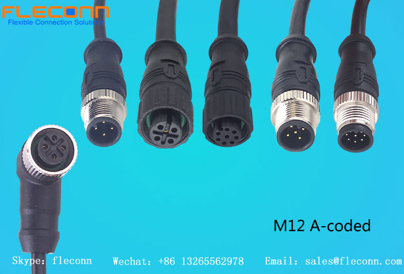 M12 A-coded Connector Cable