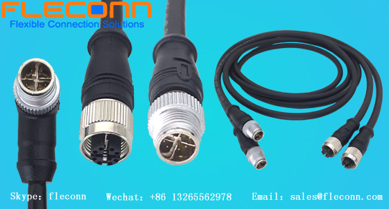 FLECONN can produce IP67 waterproof straight and 90 degree right angle molded m12 x-coded 8 pin male/female connector to rj45 ethernet cable with pvc/pur jacket cat5e, cat6 cat 6a cat6a cat7 cat8 screen shielded cable. The data transmission rate can respectively reach 100Mb/s, 500Mb/s, 1000Mb/s, 5000Mb/s, 10Gbps, 10Gb/s, 40GB/s.
