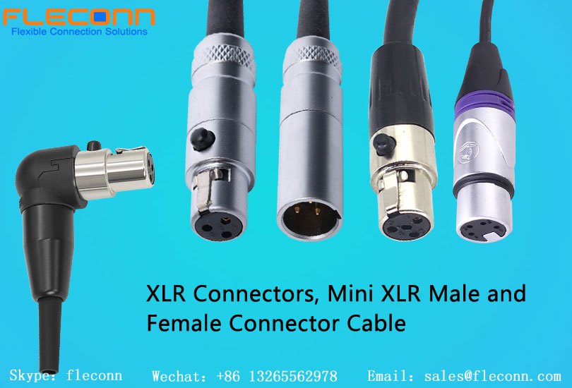 XLR Connectors, Mini XLR Male and Female Connector Cable