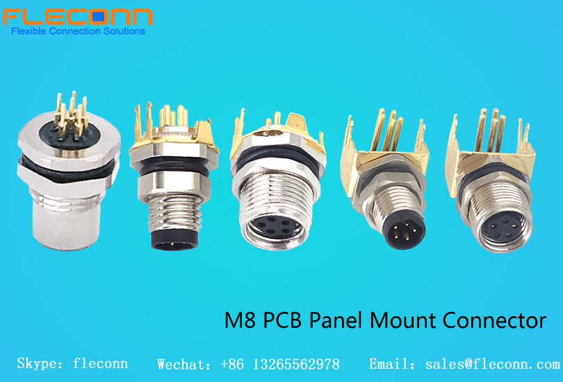 M8 PCB Panel Mount Connector