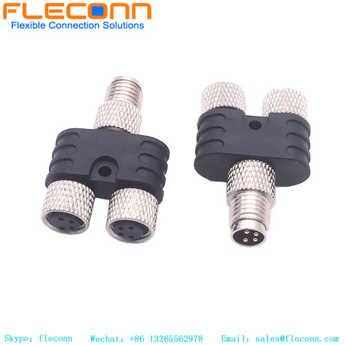 m8 B Coded 3 Pin Field-Attachable Connector Straight Plug