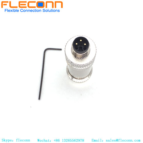 Field Wireable M8 Metal Connector
