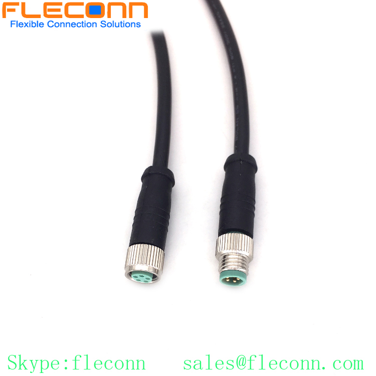 M8 5 Pin Male to Male Cable, IP67 Waterproof B-coded Connector Cable