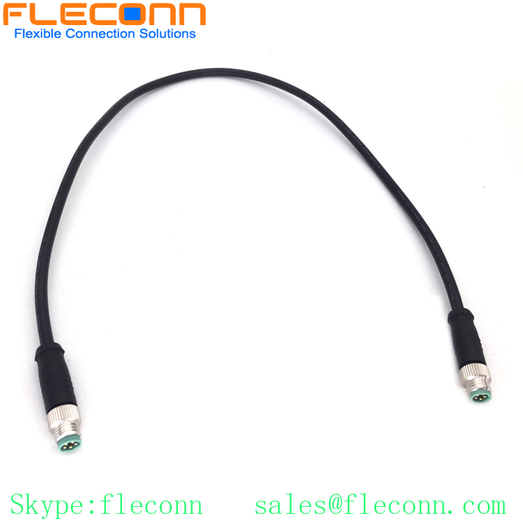 M8 B-coded 5 Pin Male to Male, Female to Female Double Ended Cable Cordsets Cable