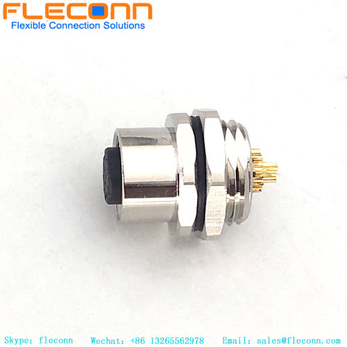 M12 A-Code 12 Pole Panel Mount Connector