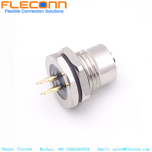 M12-D Female Panel Mount Connector