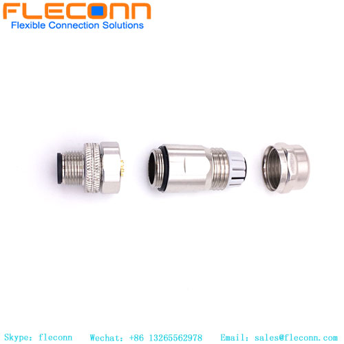 M12 A-coded Metal Shield Connector
