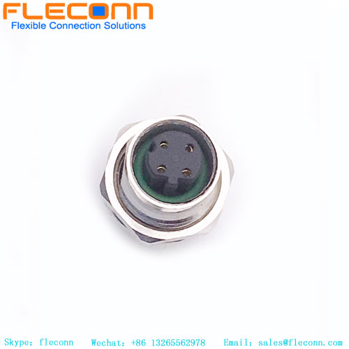 M12 4 Pin Connector Panel Mount