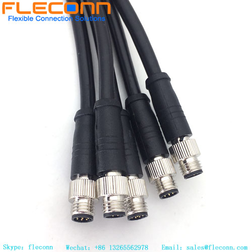 M8 5 Pin Male Shielded Cable