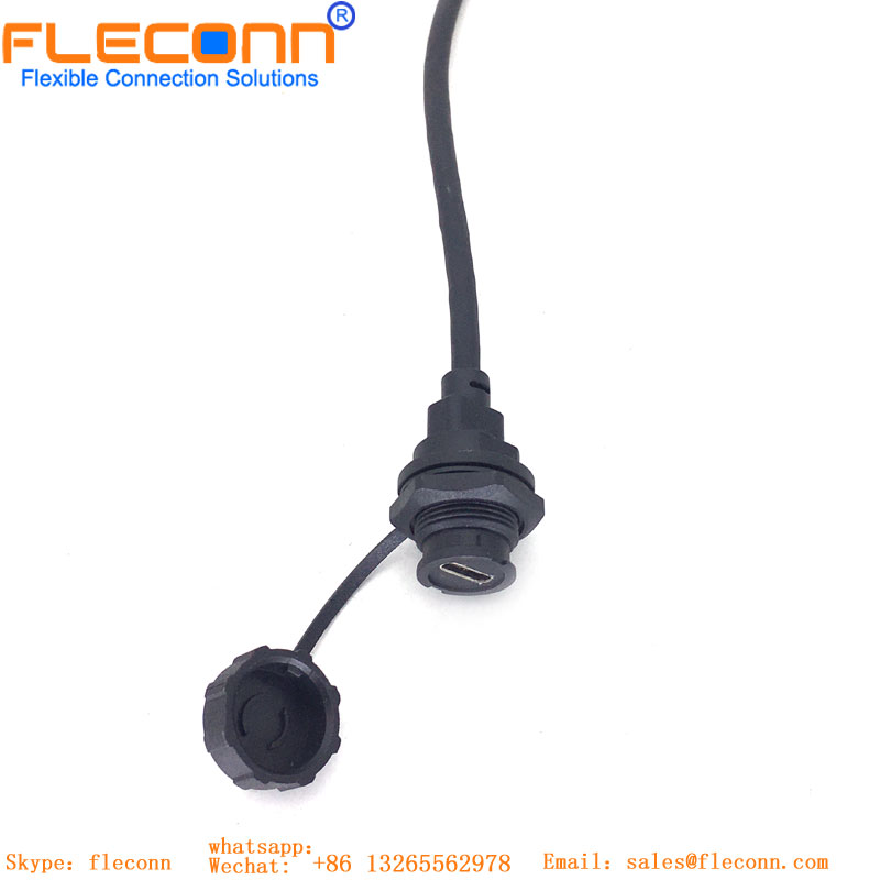 Panel Mount Waterproof USB-C Cable（bayonet）