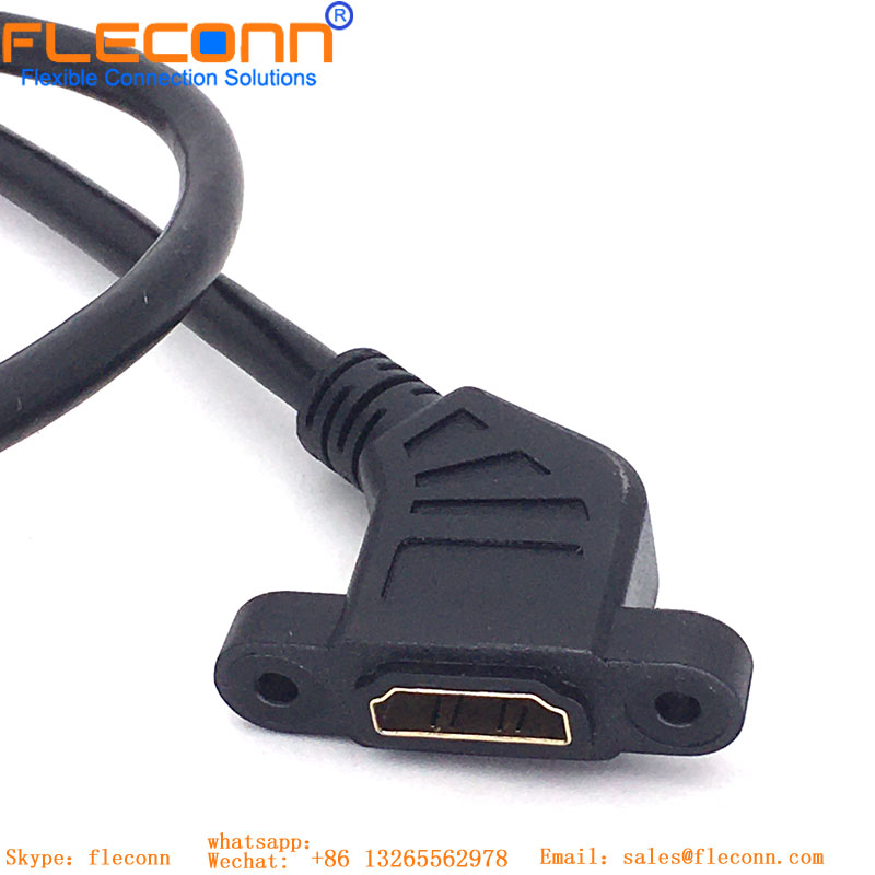 HDMI Panel-Mount Extension Cable With Ear