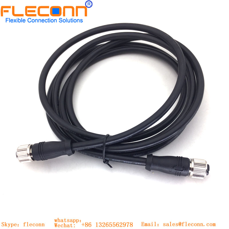 M12 12 Pin A-coded Female Connector Cable