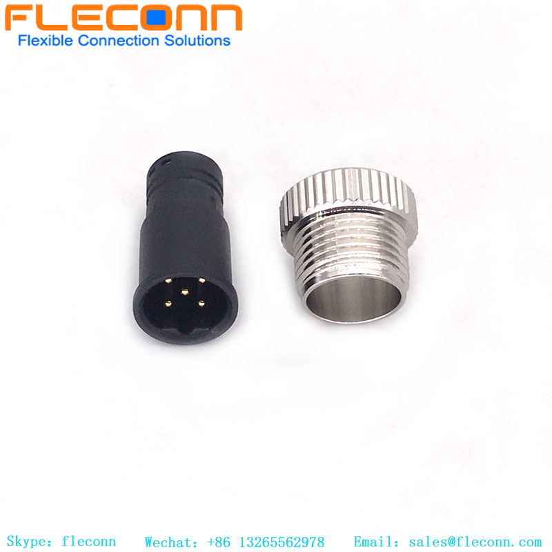 M12 Molded Cable Connector， B-Code Straight 5pin Female Non-shield connector