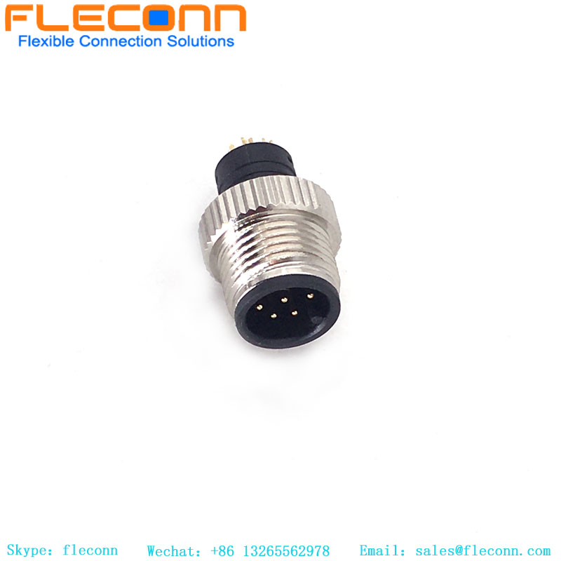 M12 A-Coded 8 Pin Molded Connector