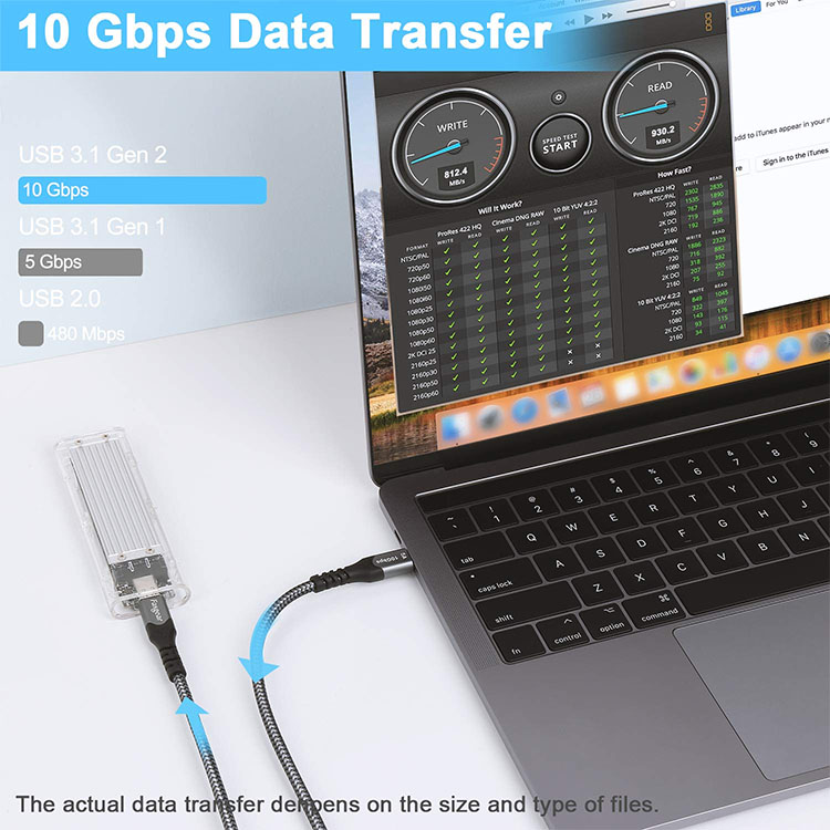 USB3.1 Male To Male Data Cable